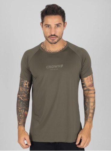 Camiseta Crown Dry Fit Ice Verde Musgo