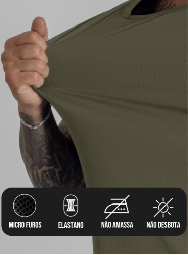Camiseta Crown Dry Fit Ice Verde Musgo Produto Camiseta Crown Dry Fit Ice Verde Musgo