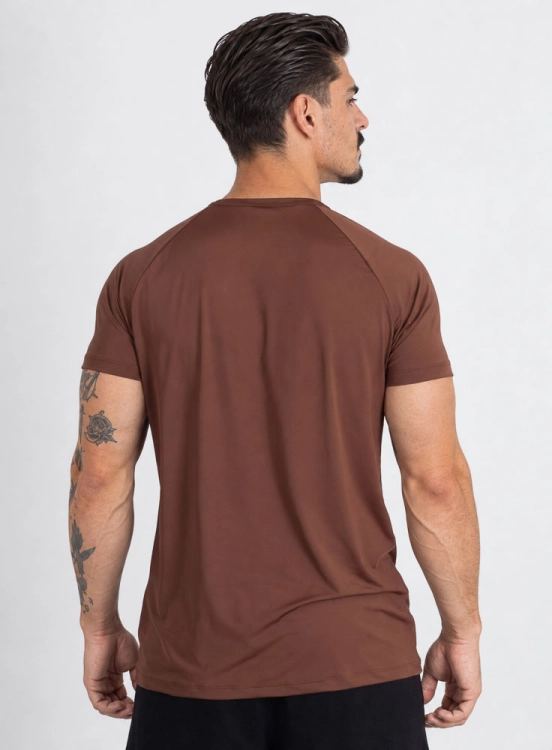 Camiseta Crown Dry Fit Lisa Marrom Produto Camiseta Crown Dry Fit Lisa Marrom