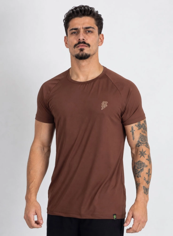 Camiseta Crown Dry Fit Lisa Marrom Produto Camiseta Crown Dry Fit Lisa Marrom
