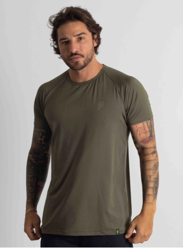 Camiseta Crown Dry Fit Lisa Verde Musgo