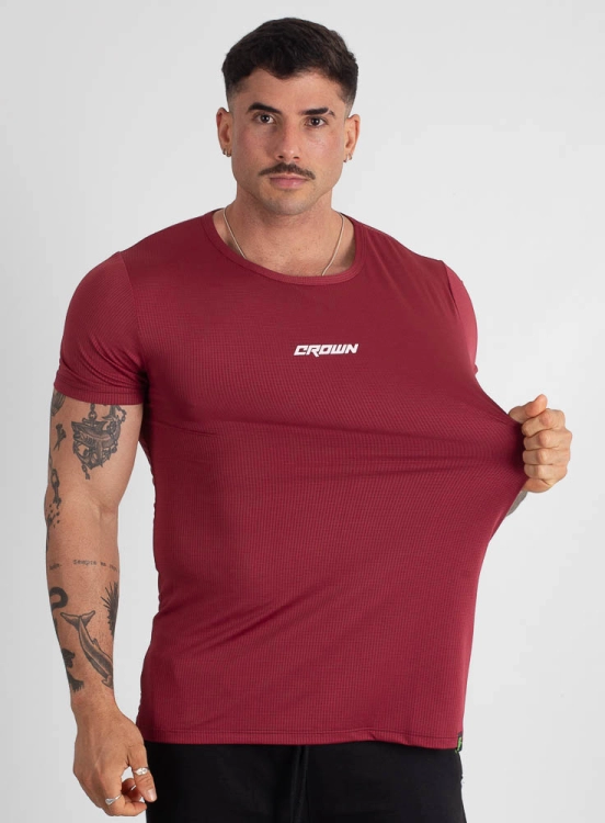 Camiseta Crown Polytech Bordô Produto Camiseta Crown Polytech Bordô
