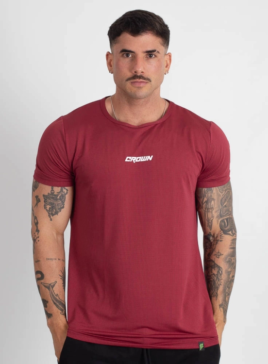 Camiseta Crown Polytech Bordô Produto Camiseta Crown Polytech Bordô