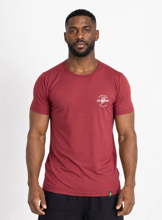 Camiseta Crown Polytech Bodybuilder Bordô Produto Camiseta Crown Polytech Bodybuilder Bordô