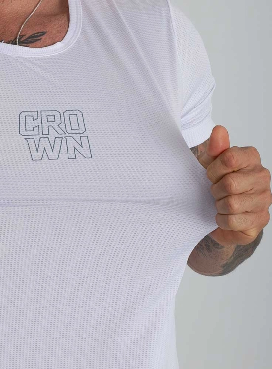 Camiseta Crown Polytech Static Branca Produto Camiseta Crown Polytech Static Branca