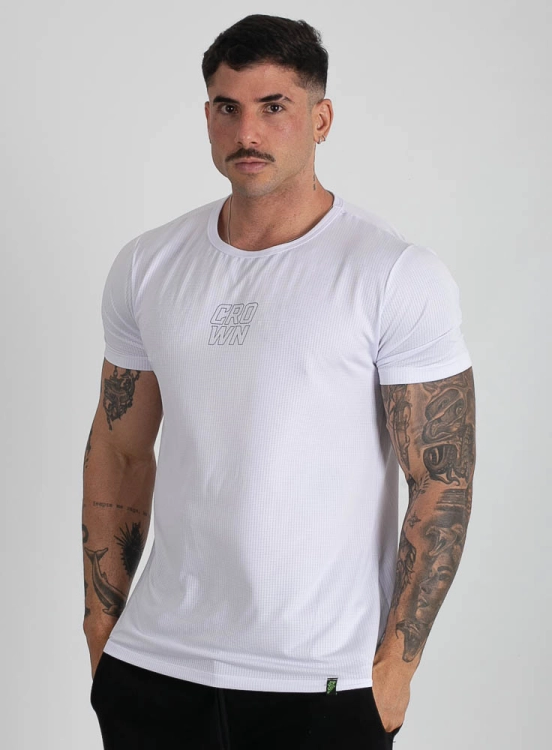 Camiseta Crown Polytech Static Branca Produto Camiseta Crown Polytech Static Branca