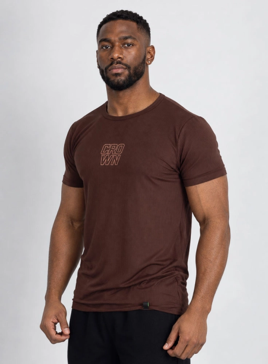 Camiseta Crown Polytech Static Marrom Produto Camiseta Crown Polytech Static Marrom