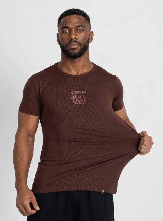 Camiseta Crown Polytech Static Marrom Produto Camiseta Crown Polytech Static Marrom