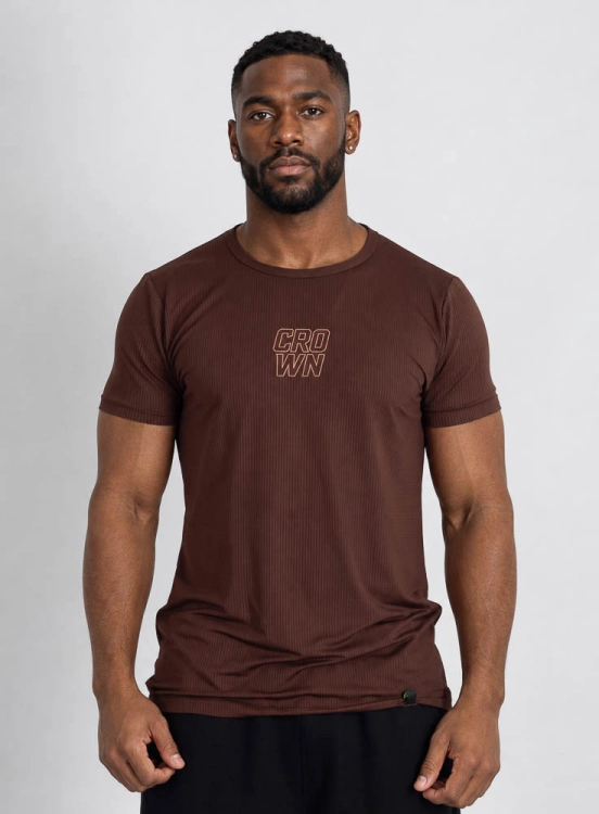 Camiseta Crown Polytech Static Marrom Produto Camiseta Crown Polytech Static Marrom
