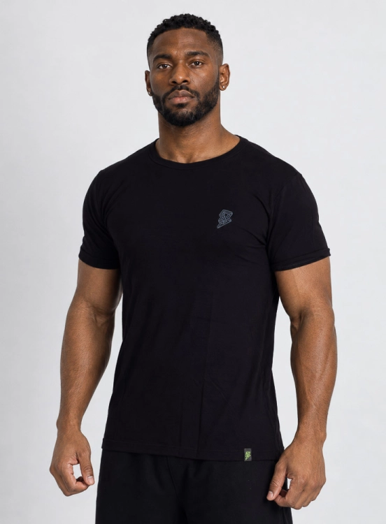 Camiseta Crown Tech Modal Preta Logo Produto Camiseta Crown Tech Modal Preta Logo