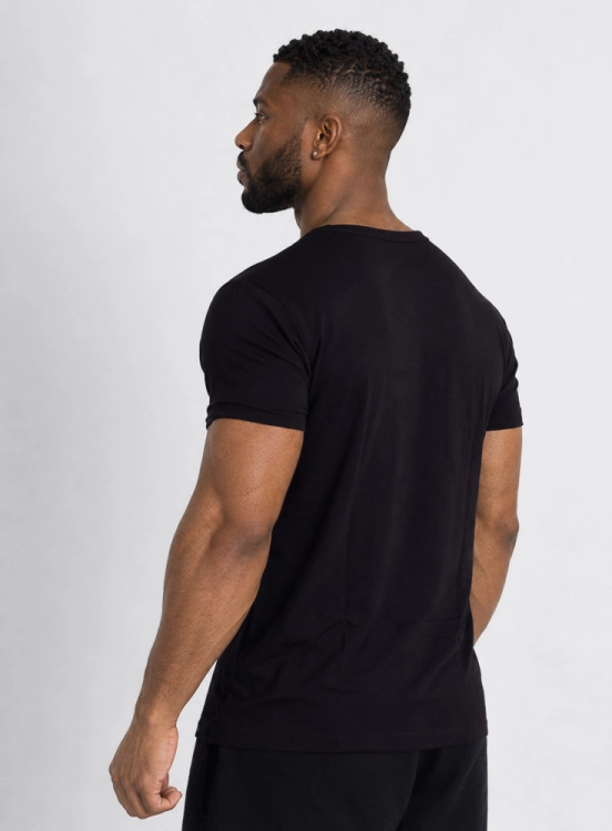 Camiseta Crown Tech Modal Preta Logo Produto Camiseta Crown Tech Modal Preta Logo