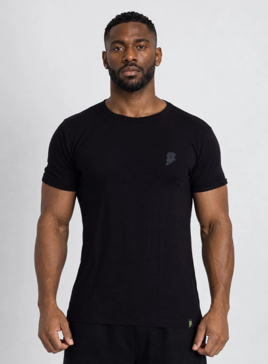 Camiseta Crown Tech Modal Preta Logo Produto Camiseta Crown Tech Modal Preta Logo