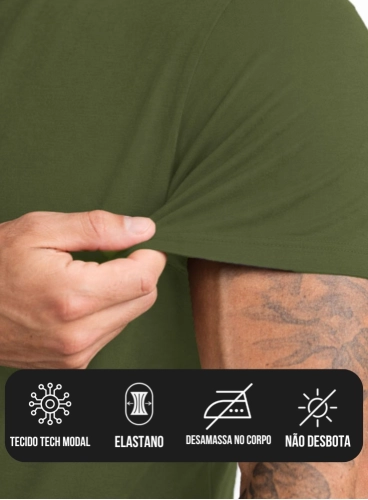 Produto Camiseta Crown Tech Modal Verde Musgo