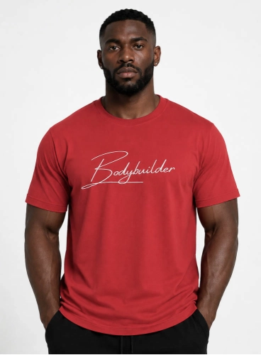 Camiseta Crown Training Bodybuilder Vermelha