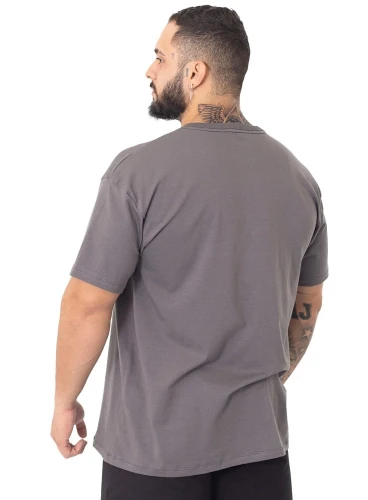 Camiseta Oversized Grafite Básica Crown Training Produto Camiseta Oversized Grafite Básica Crown Training