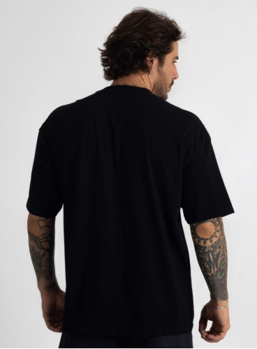 Camiseta Oversized Preta Básica Crown Training Produto Camiseta Oversized Preta Básica Crown Training