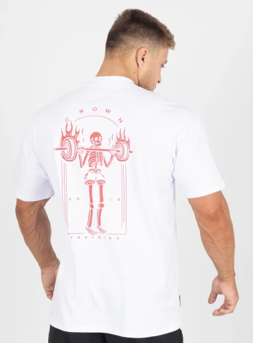 Camiseta Oversized Branca Blaze Reps Crown Training Produto Camiseta Oversized Branca Blaze Reps Crown Training