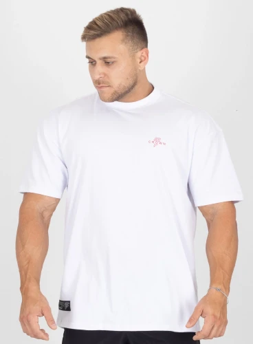 Camiseta Oversized Branca Blaze Reps Crown Training Produto Camiseta Oversized Branca Blaze Reps Crown Training