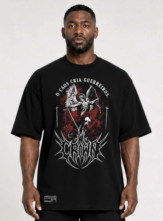 Produto Camiseta Oversized Caos Preta