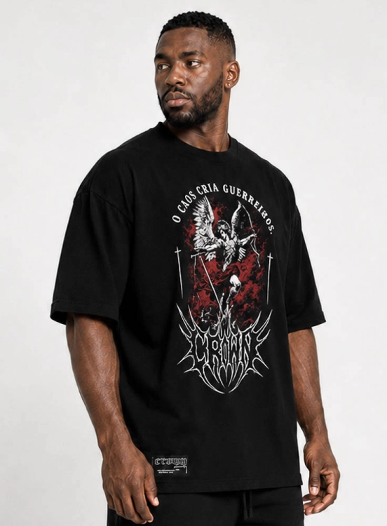 Produto Camiseta Oversized Caos Preta