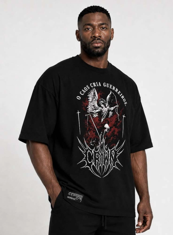 Produto Camiseta Oversized Caos Preta