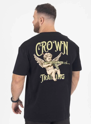 Produto Camiseta Oversized Preta Bullet Wings Crown Training