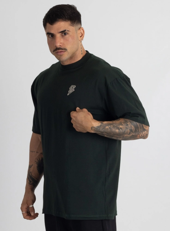 Camiseta Oversized Dino Verde Escuro Produto Camiseta Oversized Dino Verde Escuro