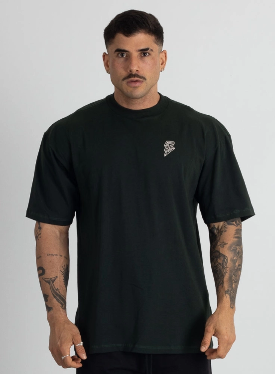 Camiseta Oversized Dino Verde Escuro Produto Camiseta Oversized Dino Verde Escuro