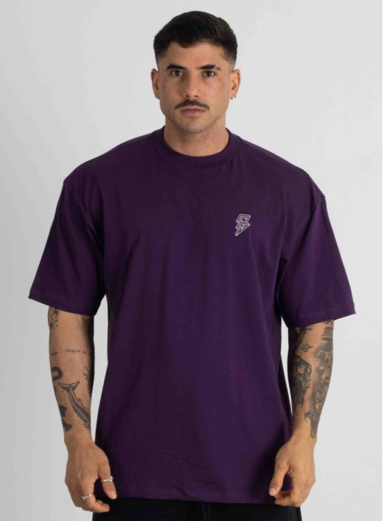 Camiseta Oversized Logo Roxa Produto Camiseta Oversized Logo Roxa