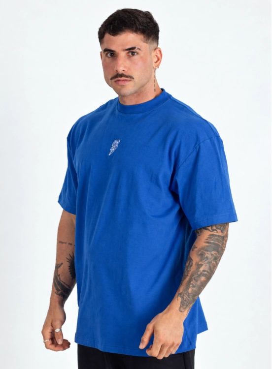 Camiseta Oversized Mid Logo Azul Produto Camiseta Oversized Mid Logo Azul