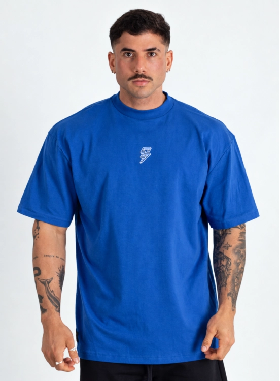 Camiseta Oversized Mid Logo Azul Produto Camiseta Oversized Mid Logo Azul