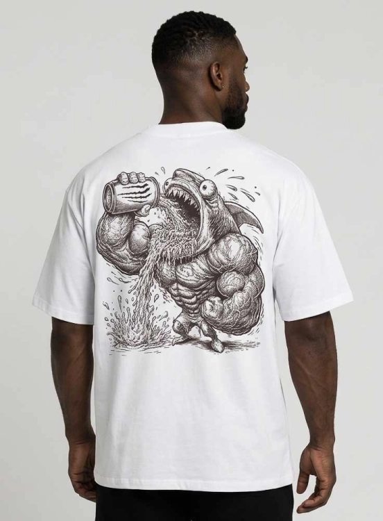 Produto Camiseta Oversized Monstrão Branca