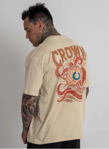 Produto Camiseta Oversized Monster Observer Creme
