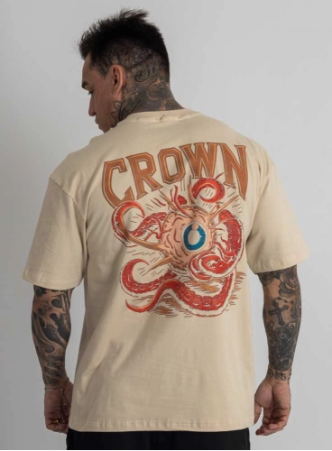 Camiseta Oversized Monster Observer Creme