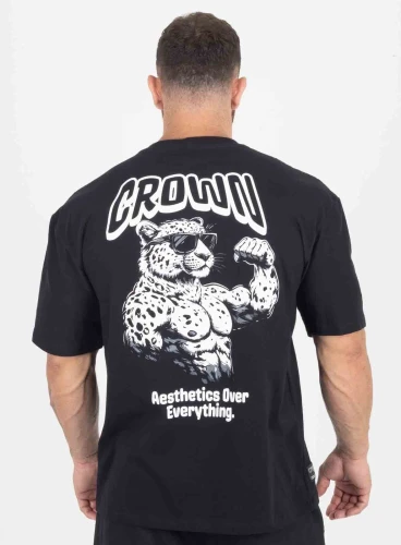 Camiseta Oversized Preta Pardomorph Crown Training Produto Camiseta Oversized Preta Pardomorph Crown Training