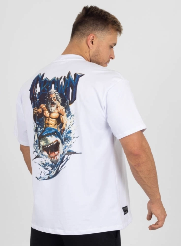 Camiseta Oversized Branca Poseidon Crown Training Produto Camiseta Oversized Branca Poseidon Crown Training