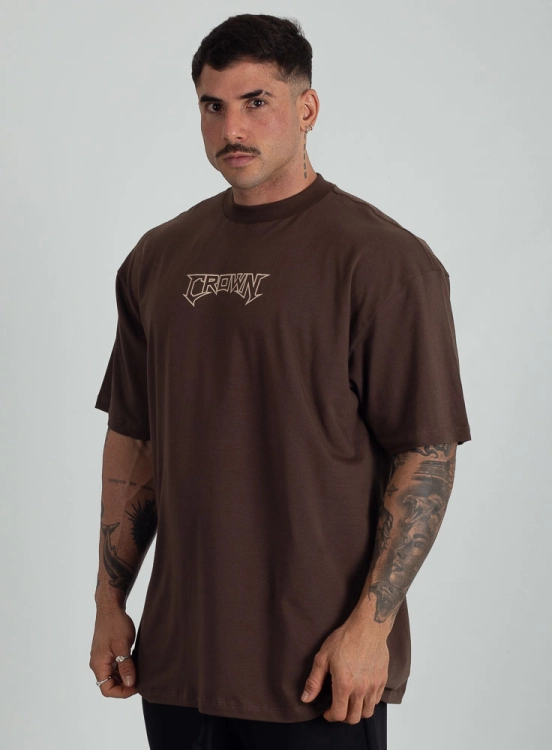 Camiseta Oversized Scorpion Marrom Produto Camiseta Oversized Scorpion Marrom