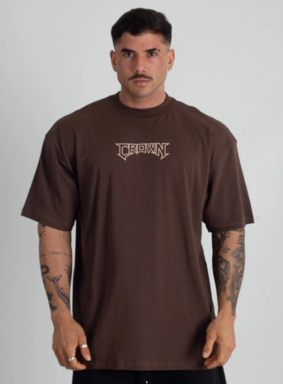 Camiseta Oversized Scorpion Marrom Produto Camiseta Oversized Scorpion Marrom