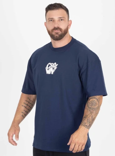 Produto Camiseta Oversized Azul Marinho Shock Crown Training