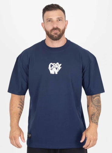 Camiseta Oversized Shock Azul Marinho
