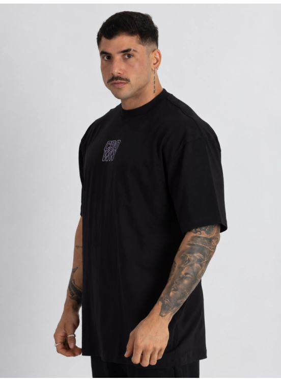 Camiseta Oversized Static Bolt Preta Produto Camiseta Oversized Static Bolt Preta