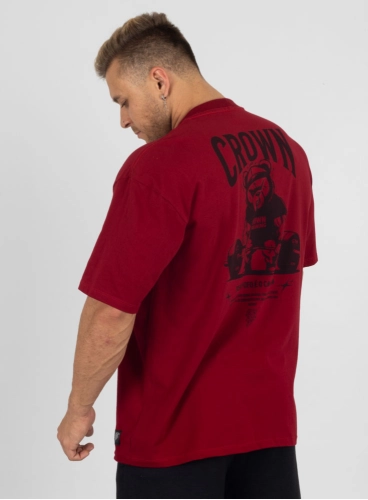 Camiseta Oversized Bordô Treino Fofo Produto Camiseta Oversized Bordô Treino Fofo