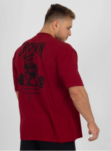 Camiseta Oversized Treino Fofo Bordô