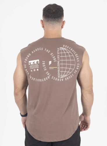 Produto Regata Crown Japonesa World Marrom Taupe 