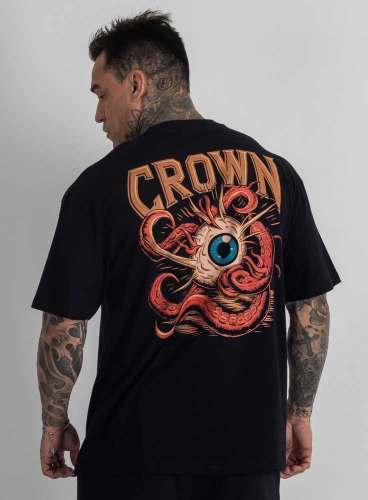 Camiseta Oversized Monster Observer Preta