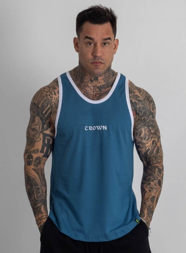 Regata Crown Tradicional Bordada Origin Azul Claro Produto Regata Crown Tradicional Bordada Origin Azul Claro