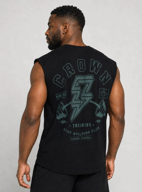 Produto Regata Crown Japonesa Brasil Preta