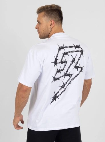 Camiseta Oversized Branca Farpado Crown Training Produto Camiseta Oversized Branca Farpado Crown Training