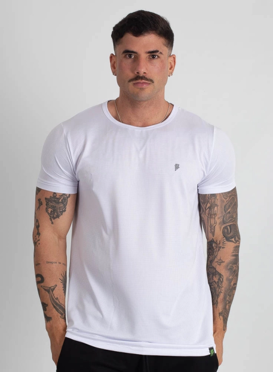 Camiseta Crown Polytech Mini Logo Branca Produto Camiseta Crown Polytech Mini Logo Branca
