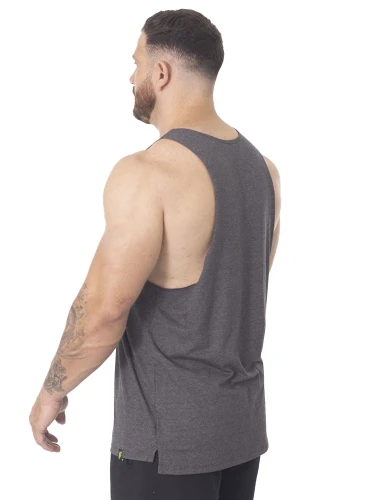 Produto Regata Crown Corte Laser Bodybuilder Mescla Black